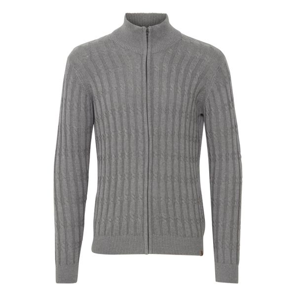 Strickjacke Indicode "Strickjacke Idpaulomo", Herren, Gr. Xxl, Grau (Grau Mix), Obermaterial: 100% Baumwolle Co., Strickjacken Strickjacke-image