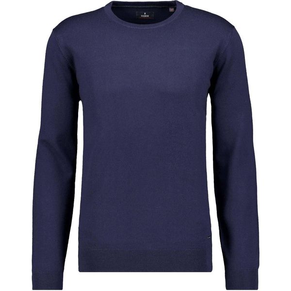 Rundhalspullover Ragman, Herren, Gr. 52, Blau (Marineblau), Strick, 100% Wolle, Rundhals, Pullover Rundhalspullover-image