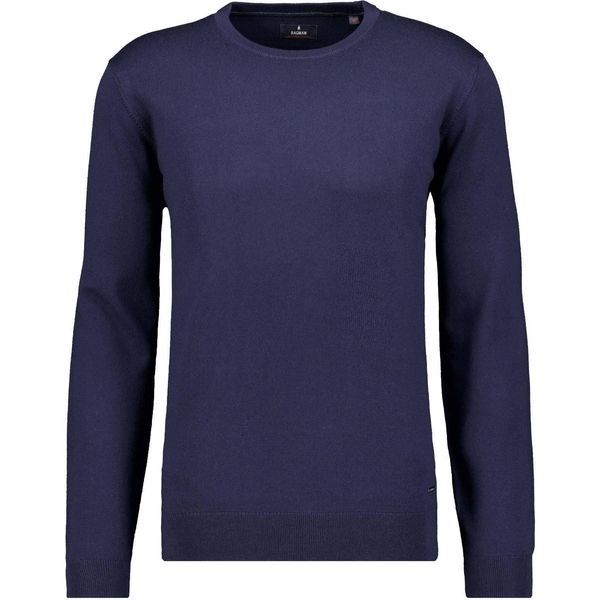 Rundhalspullover Ragman, Herren, Gr. 50, Blau (Marineblau), Strick, 100% Wolle, Rundhals, Pullover Rundhalspullover-image
