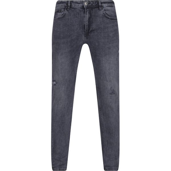 Bequeme Jeans 2Y Premium "2Y Premium Herren 2Y Tapered Fit Jeans", Herren, Gr. 32, NormalgrößEn, Anthrazit, 97% Baumwolle, 3% Elasthan, Unifarben, Jeans-image