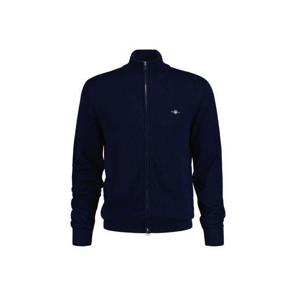 Sweatshirt Gant "Strickjacke Casual Cotton Zip Cardigan", Herren, Gr. M, Blau, Obermaterial: 100% Baumwolle Co., Sweatshirts Sweatshirt-image