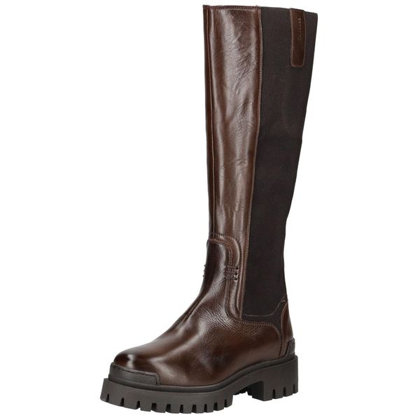 Stiefel Pavement "Pavement Stiefel Leder/Textil", Damen, Gr. 39, Schwarz (Braun, Schwarz), Leder, Textil, Schuhe Stiefel-image