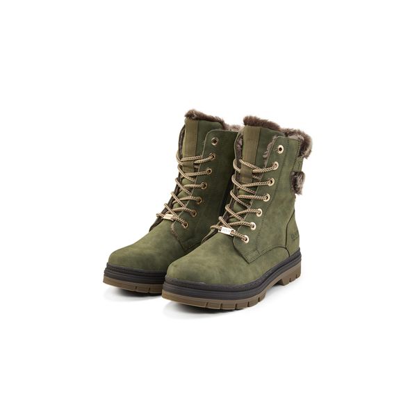 Stiefel Tom Tailor "Tom Tailor Boots", Damen, Gr. 39, Khaki, Unifarben, Schuhe Stiefel-image