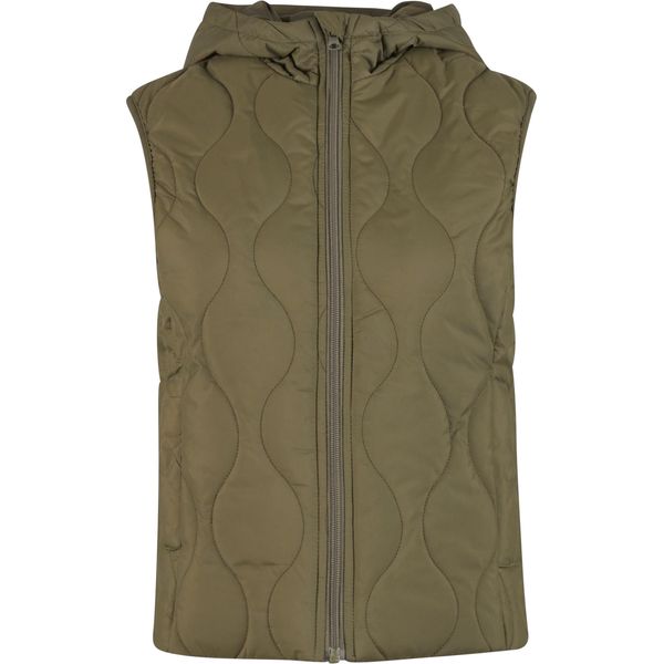 Steppweste Urban Classics "Urban Classics Ladies Super Light Puffer Vest", Damen, Gr. 4XL, Olive, 100% Polyester, Westen Steppweste-image
