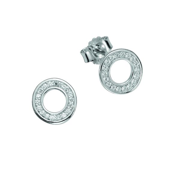 Paar Ohrstecker Vivance "925 Silber Rhodiniert Zirkonia", Weiß (Weiß, Weiß), Ohrringe, Damen, One-Size, Silber 925 (Sterlingsilber), Ohrstecker-image