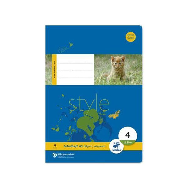 Staufen® Style 040516004 Heft LIN4 - A5, 16 Blatt, 80 G/Qm, Liniert-image