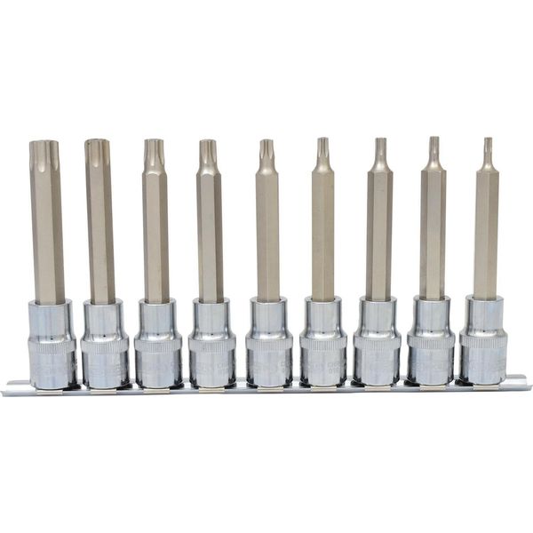 Ks Tools 1/2" Chromeplus Set Di Bussole Torx Lungo 9 Pz.Tb20-Tb60 - 918.1890"-image