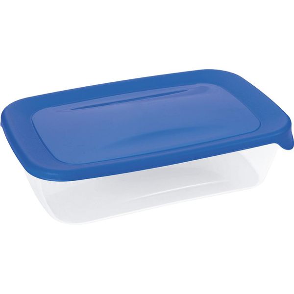 Curver "Fresh&Go"" Contenitore Rettangolare Per Alimenti 1L /Blu/ Trasparente"-image