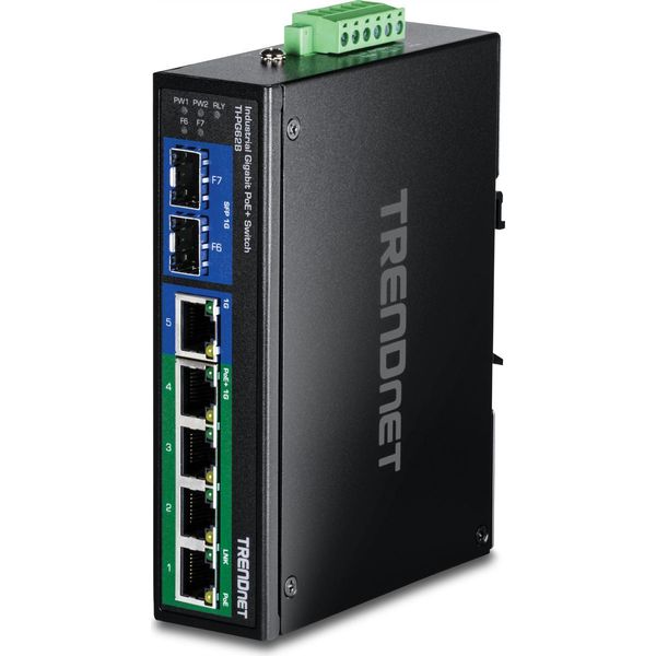 Trendnet TI-PG62B Trendnet Industrie Switch 4 Port Gbit Unman. L2 Poe+ Metall-image