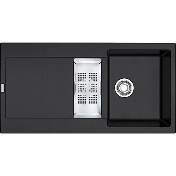 Franke Maris Lavello Da Incasso Fragranit Lavello Mrg 651-97 Onyx Pulsante In Acciaio Inox Da 60 Cm 114.0477.257-image