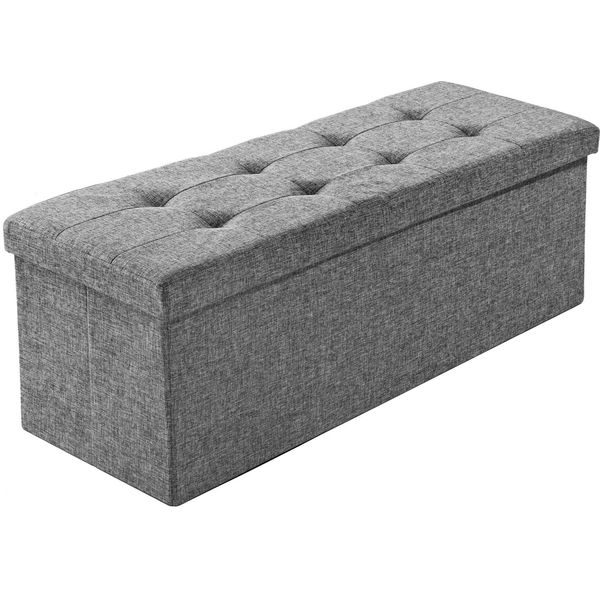 Sgabello Tectake® Con Vano Portaoggetti Poliestere-image