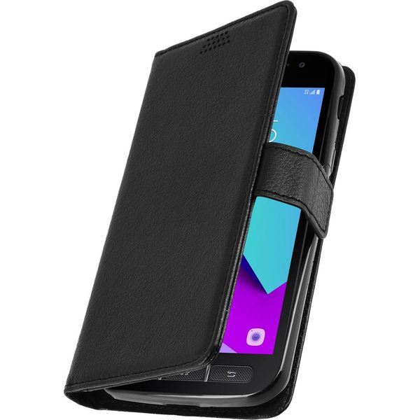 Avizar, Custodia Protettiva Flip Con Funzione Stand Per Samsung Galaxy Xcover 4 / 4S, Nero-image