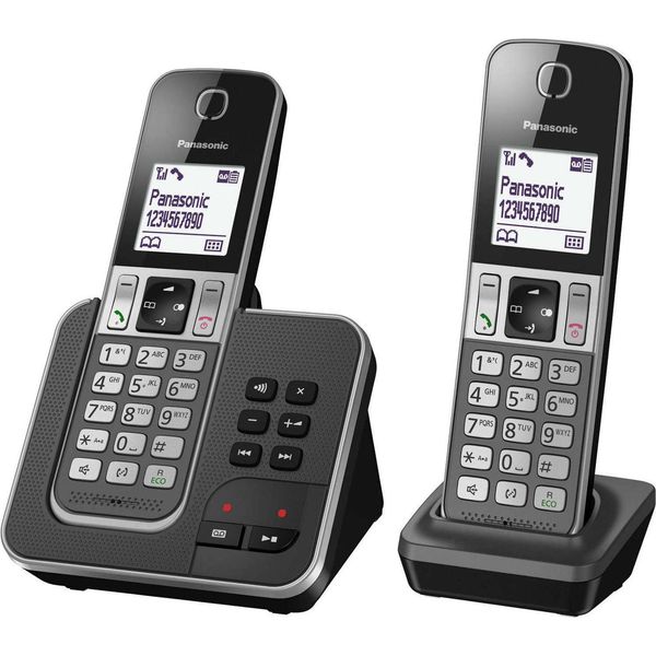 Telefono Cordless Duo Dect Con Segreteria Telefonica Panasonic Kxtgd322Frg-image