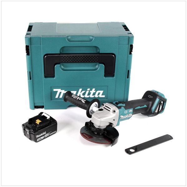 Smerigliatrice Angolare A Batteria Makita Dga 513 F1J 18V 125Mm Brushless + 1X Batteria Ricaricabile 3.0Ah + Makpac - Senza Caricabatterie-image