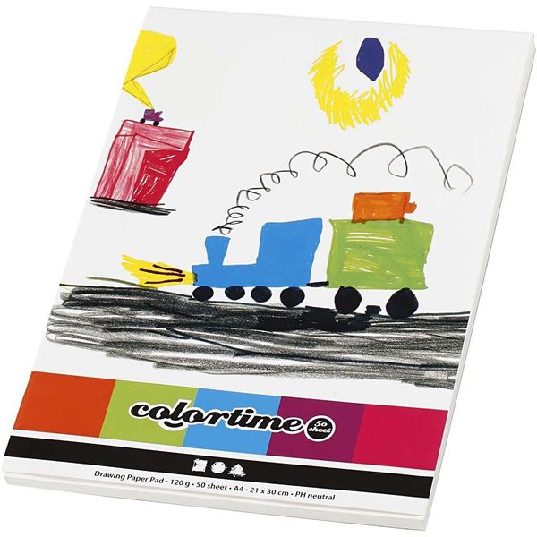 Creativ Company Blocco Da Disegno Bianco A4 120Gr, 50 Fogli-image