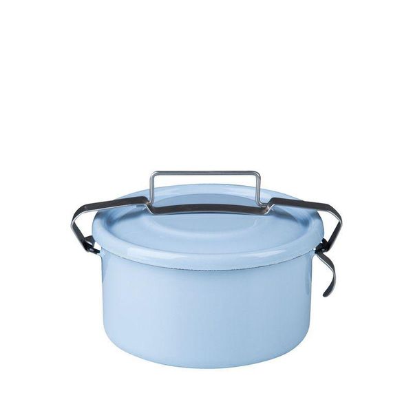 Riess Contenitore Per Alimenti Rotondo Ø14 Da 1 Litro Con Coperchio E Manico Blu Pastello-image
