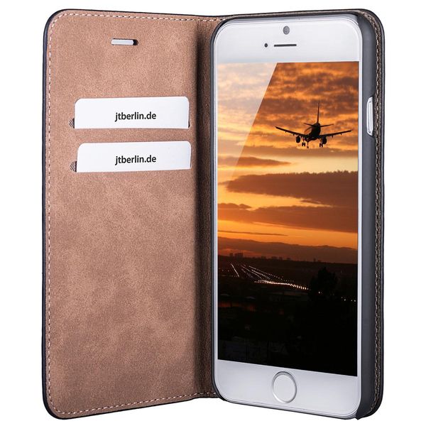 Jt Berlin Jt Berlin Leatherbook Tegel Custodia Per Cellulare 11,9 Cm (4,7") Folio Nero"-image