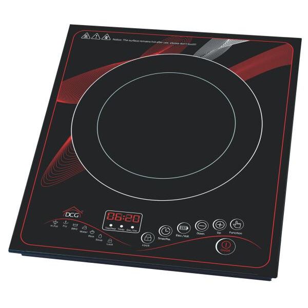 Dcg Eltronic EKP2430 Piano Cottura Nero, Rosso Piano Cottura A Induzione A Zone Integrate 1 Zona(E)-image
