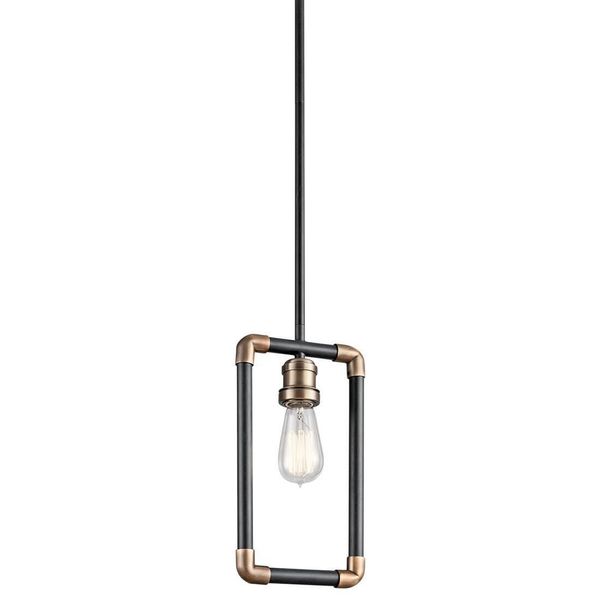 Lampada A Sospensione, Lampada Da Soffitto, Acciaio, Ottone Nero, L 17,1 Cm-image