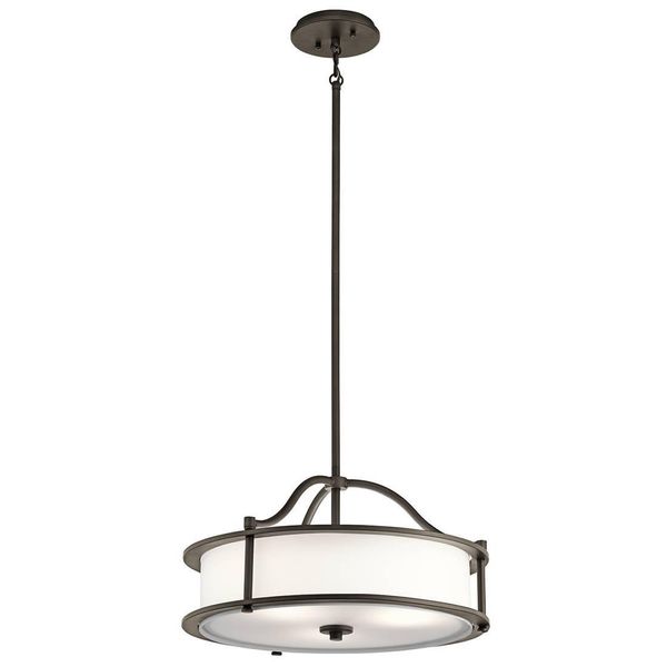 Emory, Lampada A Sospensione In Bronzo Antico 3Xe27 60W Kichler-image
