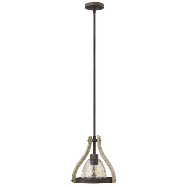 Lampada A Sospensione Middlefield Retro In Legno E Ferro Arrugginito 1Xe27 60W Hinkley-image