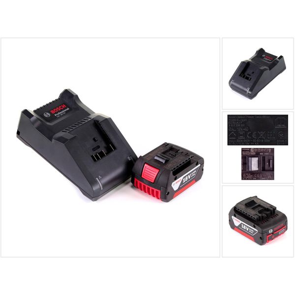 Bosch Starter Set 18V Con 1X Batteria Gba 3,0Ah + Caricabatterie Gal 18V-40-image