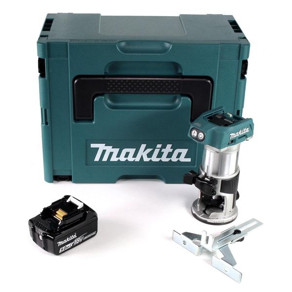 Makita Drt 50 T1J Fresatrice Multifunzione A Batteria 18V + 1X Batteria 5,0 Ah + Makpac 3 - Senza Caricabatterie-image