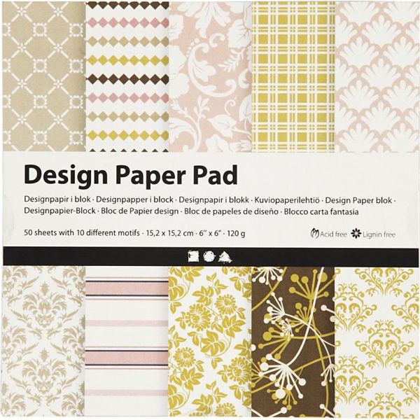 Creativ Company Cc Design Blocco Carta 15,2 X 15,2 Cm 50 Fogli-image