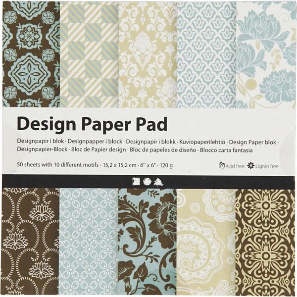 Creativ Company Cc Design Blocco Carta 15,2 X 15,2 Cm 50 Fogli-image