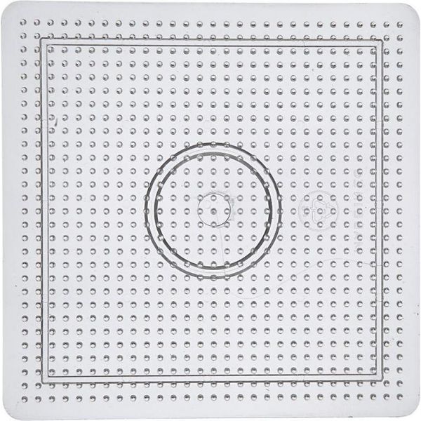 Creativ Company Segno Di Perline Quadrato Trasparente, 14,5 X 14,5 Cm-image