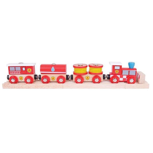 Bigjigs Rail Treno Del Fuoco + 3 Binari-image