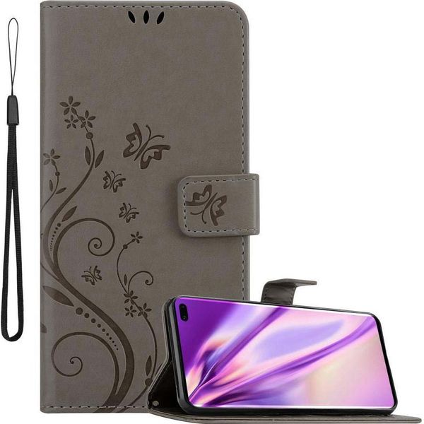 Cadorabo Cover Per Samsung Galaxy S10 Plus Cover Protettiva In Grigio Cover Protettiva Cover Per Telefono Cellulare Cover Fiori Custodia Fiore-image
