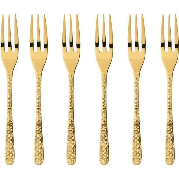 Sambonet Venezia Edelstahl/Pvd Gold Set 6 Kuchengabeln S0200-S00017-S1578 52765GA5-image