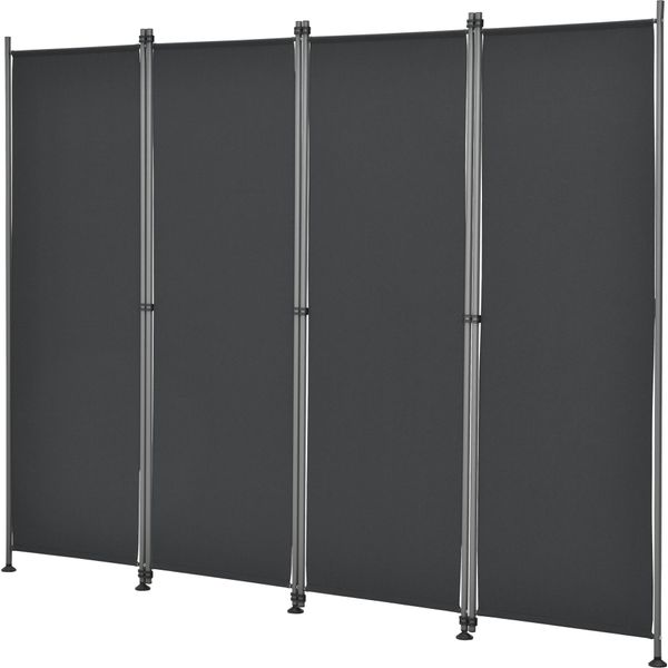 Parete Divisoria Per Esterni 170X215Cm Schermo Privacy Muro Spagnolo Giardino Nero-image