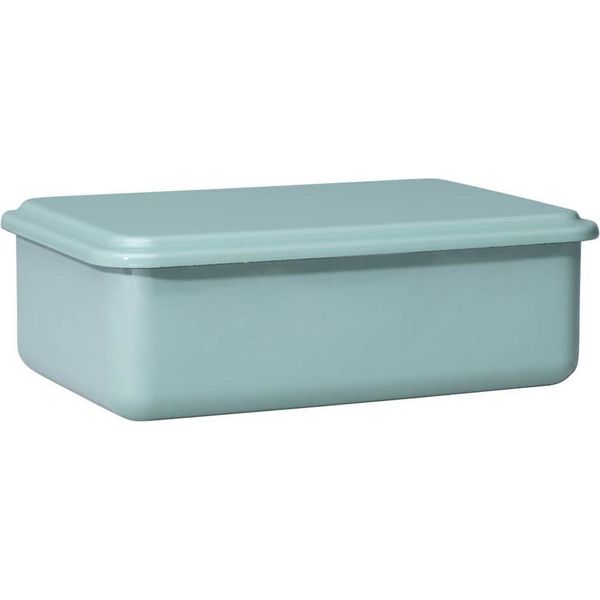 Contenitore Riess Con Coperchio Medio Alto 23X15X7Cm Smalto Verde Salvia-image