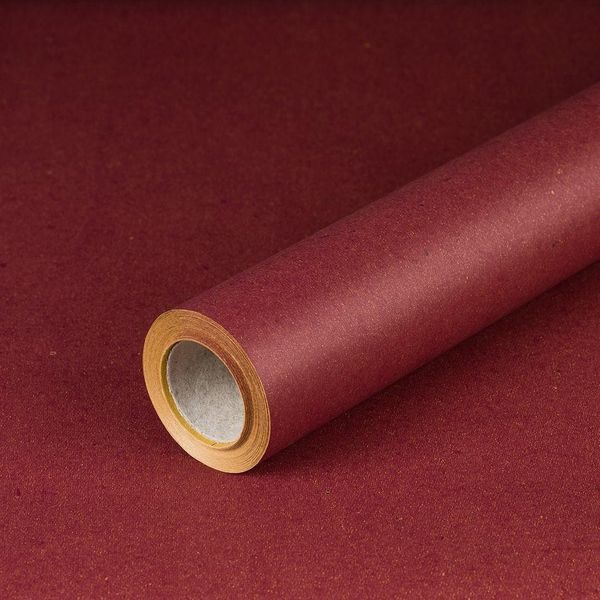 Carta Da Regalo Rosso Scuro 0,70 X 10 M, Carta Riciclata - Compleanno & Natale-image