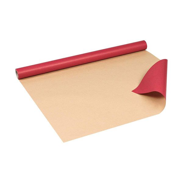 Carta Da Regalo Rossa, 0,70 X 10 M, Carta Kraft - Compleanno & Natale-image