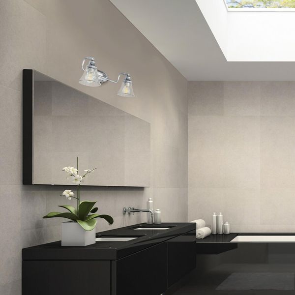 Rabalux Antoine 3208 Lampada Da Parete E14 IP44 Bagno Illuminazione Metallo Vetro-image