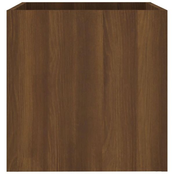 Vidaxl Fioriera Marrone Effetto Rovere 40X40X40 Cm Materiale A Base Di Legno-image