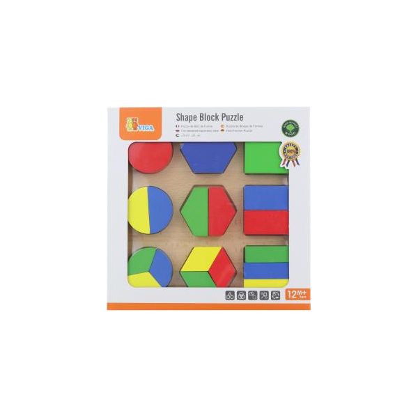 Viga - Puzzle Di Legno - Colori E Forme-image