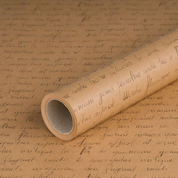 Carta Da Pacchi Con Scrittura A Mano, Lettera, Carta Kraft, Marrone, Liscia, Rotolo 0,70 X 10 M-image
