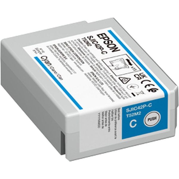 Epson SJIC42P-C - 50 Ml - Ciano - Originale - Cartuccia D'inchiostro - Per Colorworks CW-C4000E (Bk), CW-C4000E (Mk) (C13T52M240)-image