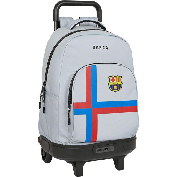 Zaino Scuola Con Ruote F.C. Barcelona Grigio (33 X 45 X 22 Cm)-image