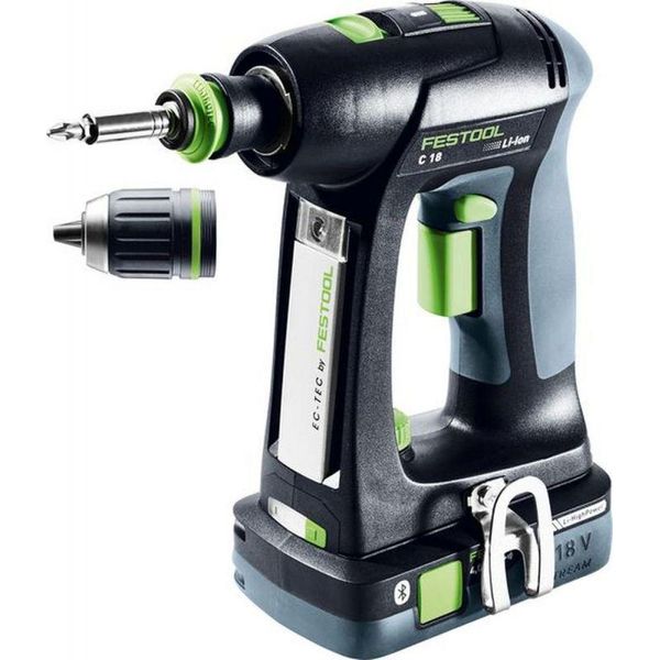Offerta Speciale - Trapano Avvitatore A Batteria Festool C 18 Hpc 4.0 I-Plus + Organizzatore (204854) - Esposito-image
