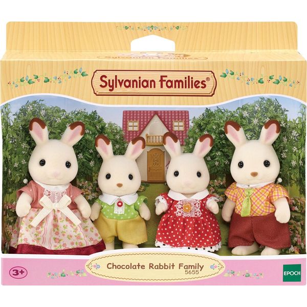 Epoch Traumwiesen Sylvanian Families 5655 Famiglia Di Coniglietti Di Cioccolato Nuovo 5655-image