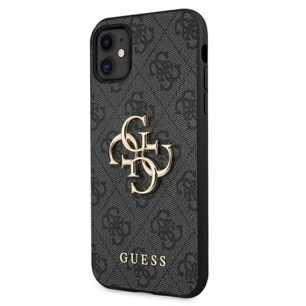 Guess Guhcn614Gmggr Iphone 11 6,1/ Xr Szary/Grey Hardcase 4G Big Metal Logo-image