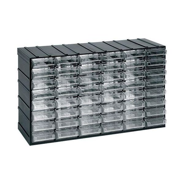 Artplast Cassettiera Con 48 Cassetti 38,2X14,8X23 Cm Nero Nero Taglia Unica-image