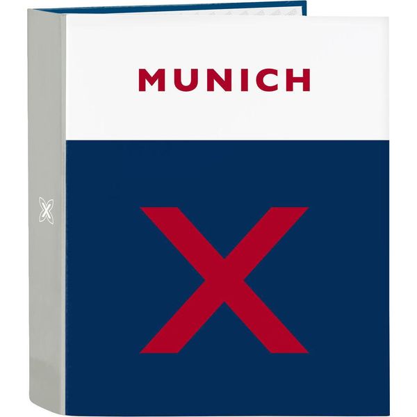 Raccoglitore Ad Anelli Munich College Grigio A4 (27 X 33 X 6 Cm)-image