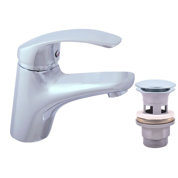 Rav SlezáK Miscelatore Per Lavabo Mississippi MS027.0 Con Bocca Click-Clack MD0808-image