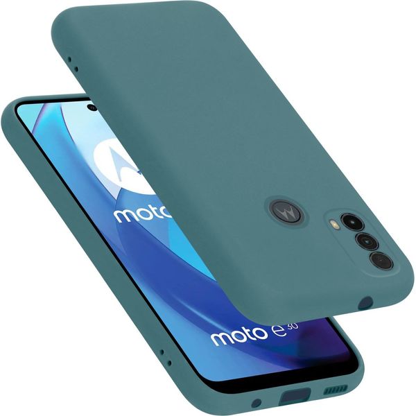 Cadorabo Custodia Protettiva Per Motorola Moto E20 / E30 / E40 Custodia In Verde Cellulare Case Cover Tpu Etui-image